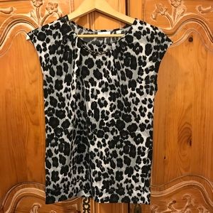 Leopard Print Blouse Size Small